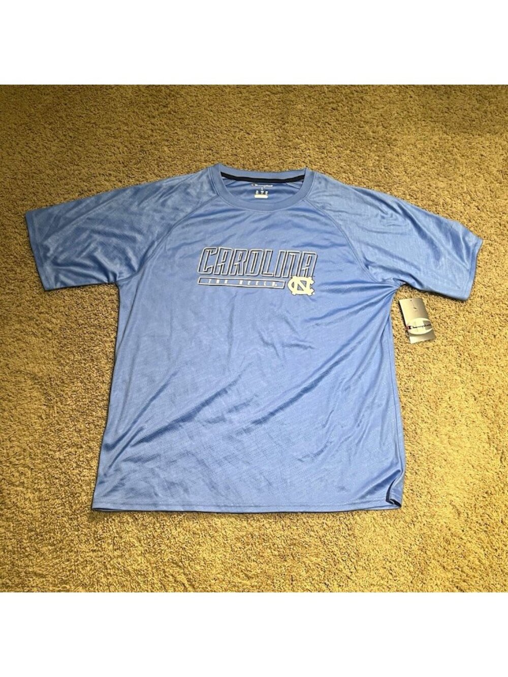 Champion North Carolina Tar Heels Blue Short Sleeve T-Shirt Shirt Size L
